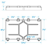 Seachoice 22071 Battery Tray With Stainless Steel Hold Down Rods