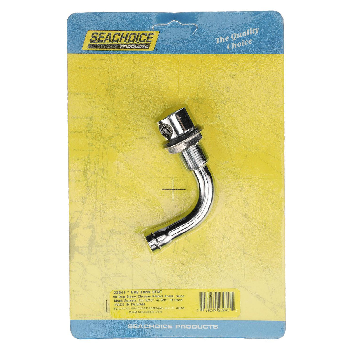 Seachoice Thru-Hull Vent For 9/16" or 5/8" Hose, Chrome Plated