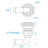 Seachoice 90 Degree Stainless Steel Flush Mount Fuel Vent for 5/8" Hose