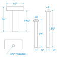 Seachoice Mounting Bolt and Isolator For Motorguide (Sold as Set of 4)