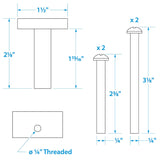 Seachoice Mounting Bolt and Isolator For Motorguide (Sold as Set of 4)