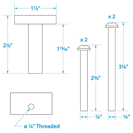 Seachoice Mounting Bolt and Isolator For Motorguide (Sold as Set of 4)