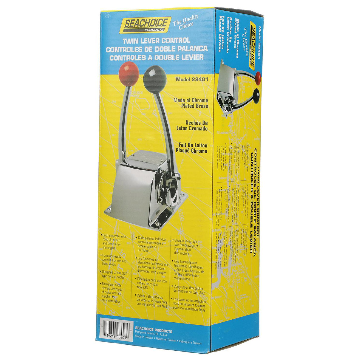 Seachoice Chrome Plated Brass Twin Lever, Single Station Control