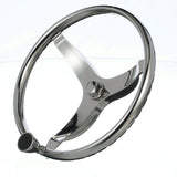 Seachoice Stainless Steel Sports Steering Wheel With Turning Knob