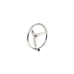 Seachoice Stainless Steel Sports Steering Wheel With Turning Knob
