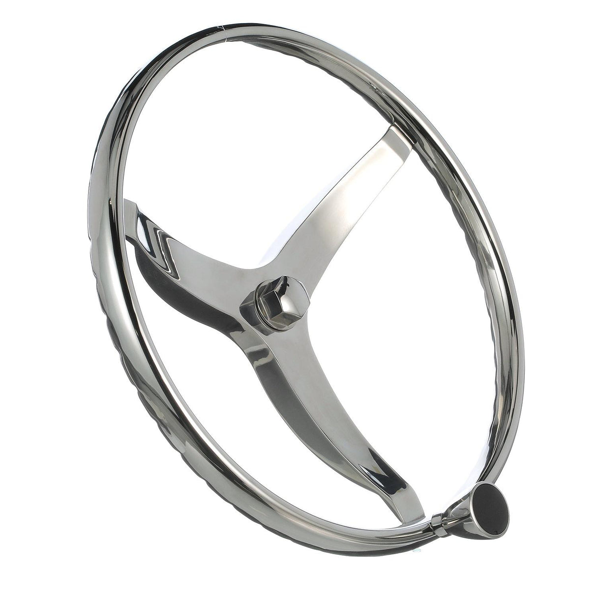 Seachoice Stainless Steel Sports Steering Wheel With Turning Knob