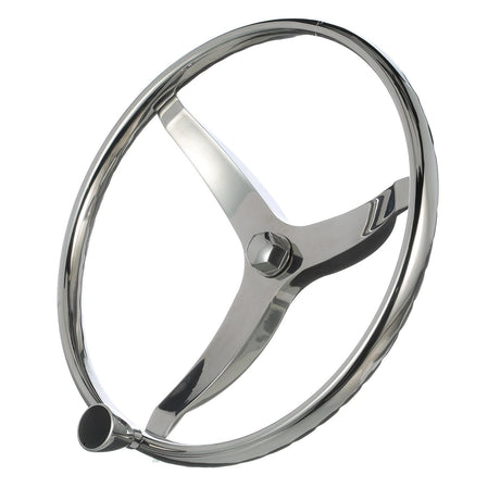 Seachoice Stainless Steel Sports Steering Wheel With Turning Knob