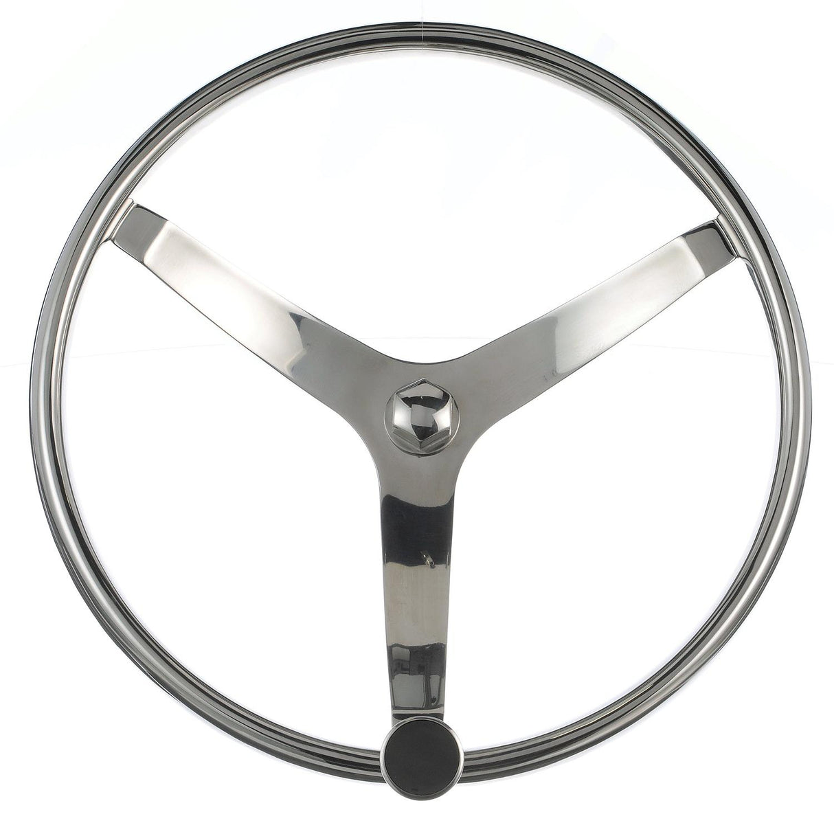 Seachoice Stainless Steel Sports Steering Wheel With Turning Knob