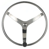 Seachoice Stainless Steel Sports Steering Wheel With Turning Knob
