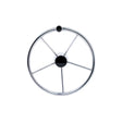Seachoice 5 Spoke 15" Stainless Steel Destroyer Steering Wheel With Turning Knob & Black Center Cap
