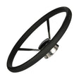 Seachoice 5 Spoke 15″ Stainless Steel Destroyer Steering Wheel With Permanent Foam Grip & Black Center Cap