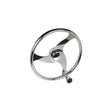 Seachoice 3 Spoke Stainless Steel Steering Wheel w/Turning Knob