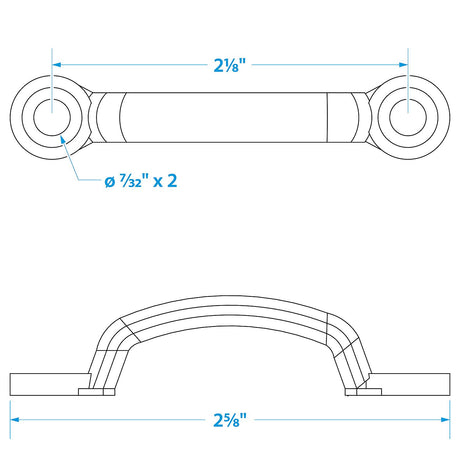 Seachoice Nickel Plated Brass Wire Eye Straps (2 Per Pack0