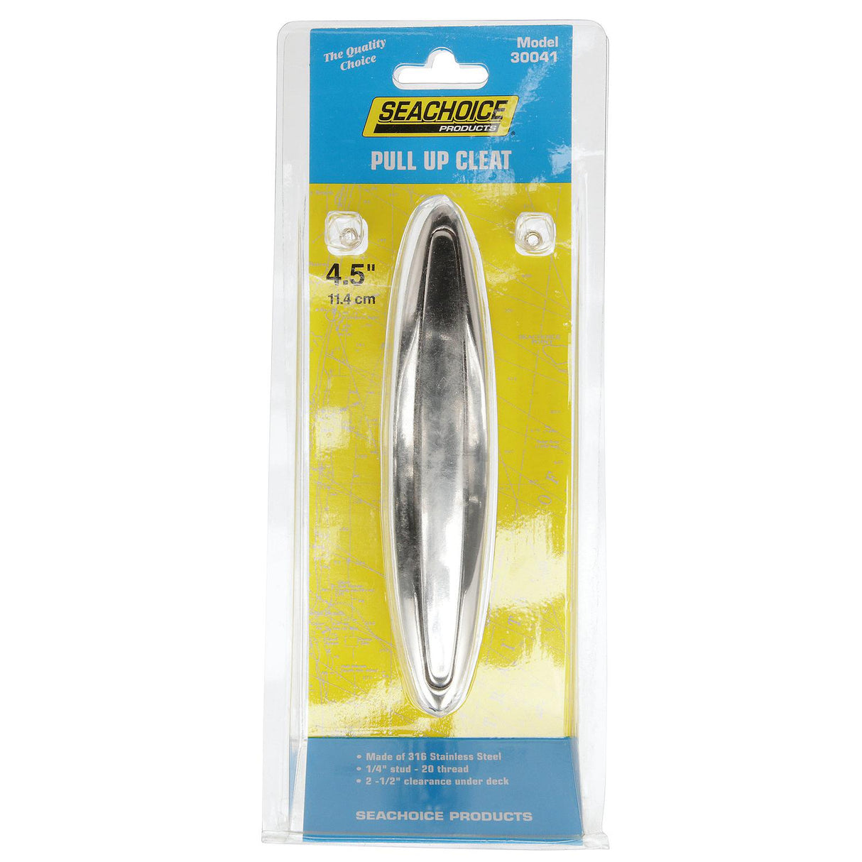 Seachoice Stainless Steel Pull Up Cleat With Studs