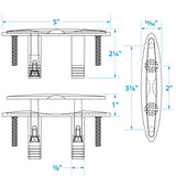 Seachoice Stainless Steel Pull Up Cleat With Studs