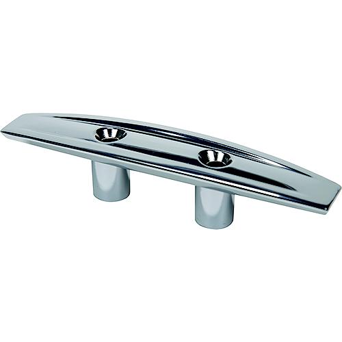 Seachoice 30341 Open Base Cleat, Chrome/Zinc, 6-1/8" L x 1-1/3" W x 1-1/4" H