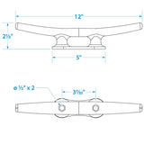 Seachoice Open Based Galvanized Dock Cleat