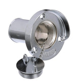 Seachoice Chrome Plated Zinc Gas Deck Fill With Cap (Beaded Chain Tether) For 1-1/2" Hose