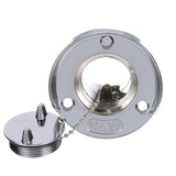 Seachoice Chrome Plated Zinc Gas Deck Fill With Cap (Beaded Chain Tether) For 1-1/2" Hose