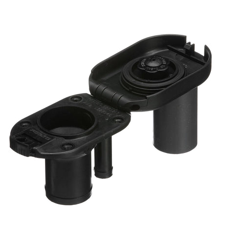 Seachoice Molded Plastic Gas Deck Fill With Vent and Cap (Hinge Flip Top) For 1-1/2" Hose