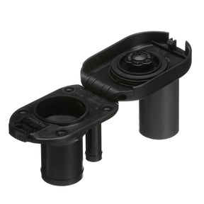 Seachoice Molded Plastic Gas Deck Fill With Vent and Cap (Hinge Flip Top) For 1-1/2" Hose