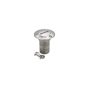 Seachoice Stainless Steel Deck Fill With Cap (Chain Tether) For 1-1/2" Hose