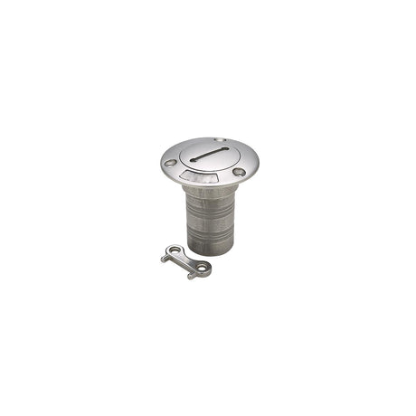 Seachoice Stainless Steel Deck Fill With Cap (Chain Tether) For 1-1/2" Hose