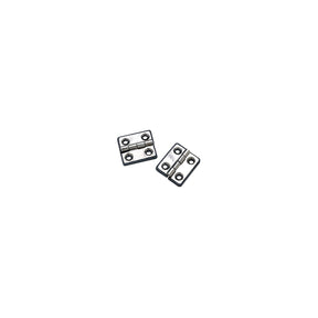 Seachoice 50-33951 (2) 1-5/16" x 1-1/2" Polished Stainless Steel Butt Hinges with Black Nylon Base Plate