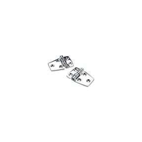 SeaChoice 50-34401 (2) 2-1/4" x 1-1/2" Chrome Plated Zinc 3/4" Short Side Hinges