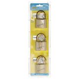 Seachoice 37331 2" Keyed-Alike Solid Brass Padlocks (3 Per Card)