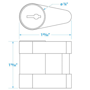 Seachoice Solid Brass Trailer Hitch Lock