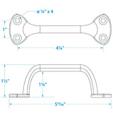 Seachoice Chrome Plated Brass Transom Handle 6"