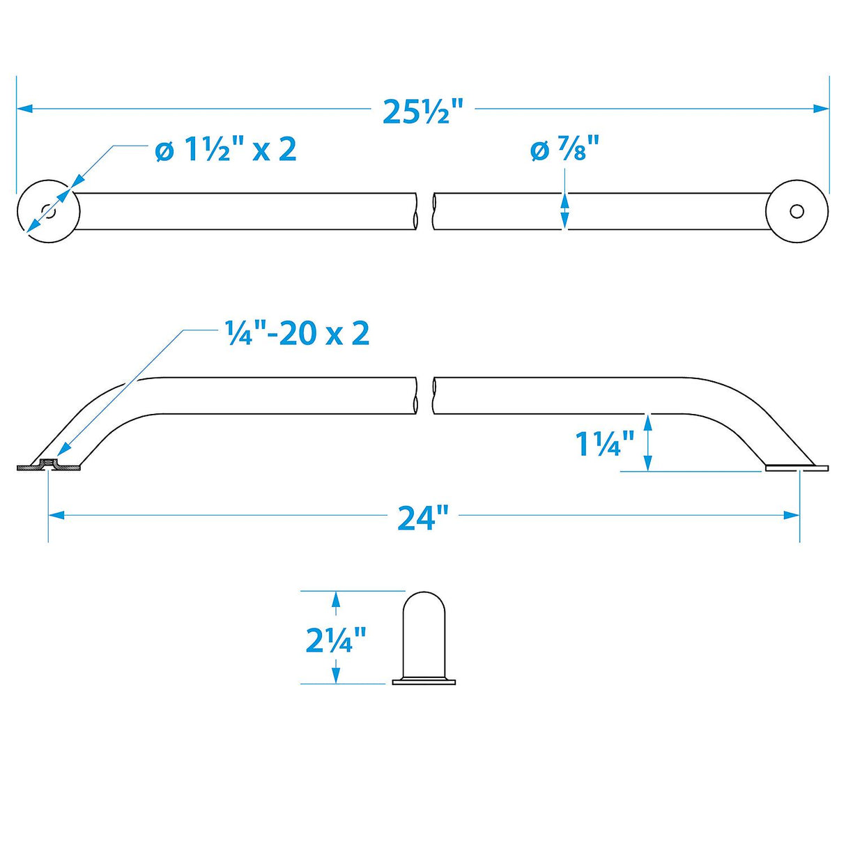 Seachoice 38321 Stainless Steel Hand Rail