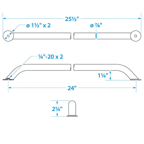 Seachoice 38321 Stainless Steel Hand Rail