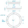 Seachoice Polypropylene Pry-Up Deck Plate