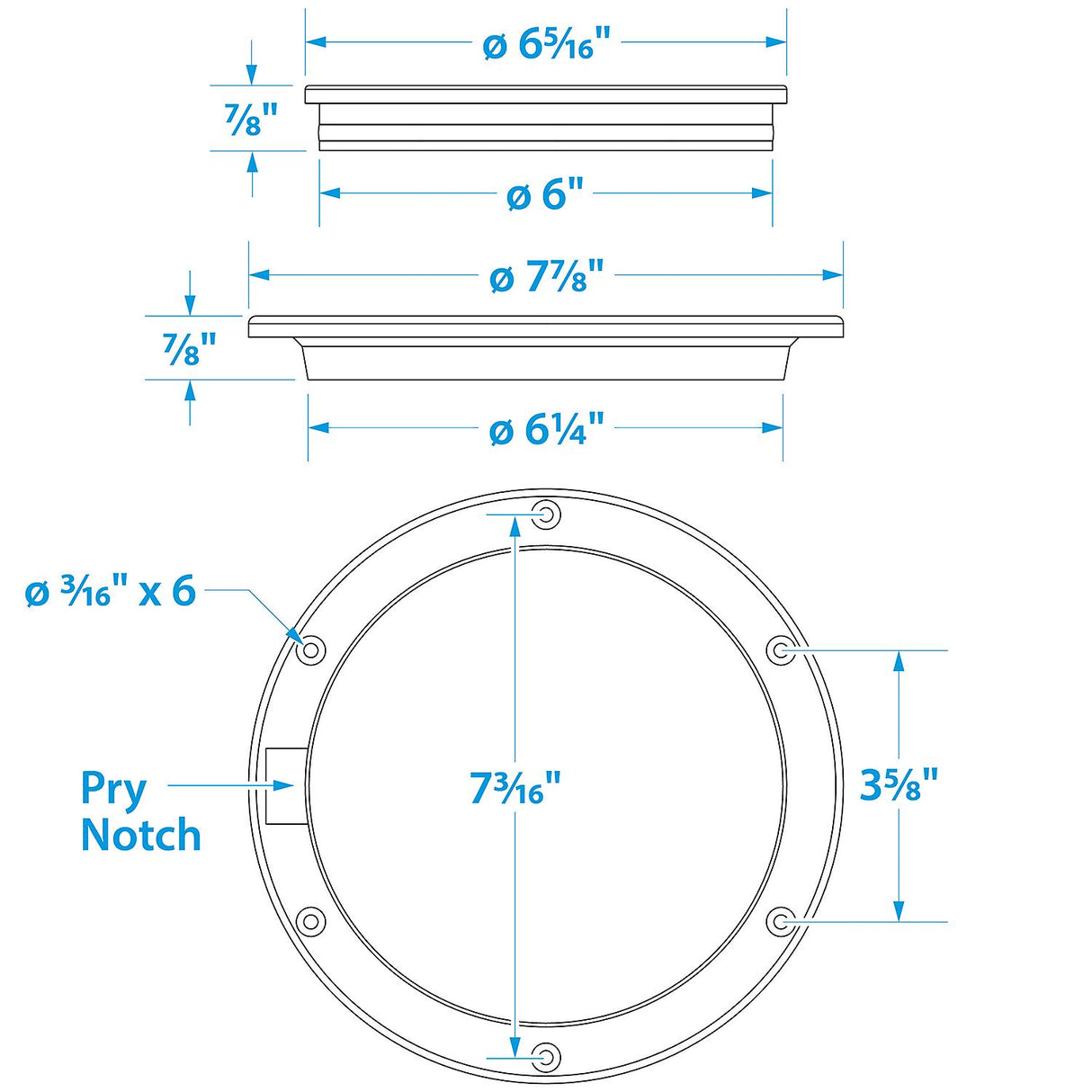 Seachoice Polypropylene Pry-Up Deck Plate