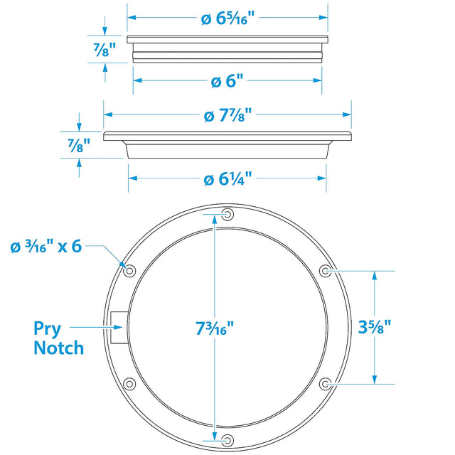 Seachoice Polypropylene Pry-Up Deck Plate