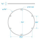 Seachoice Polypropylene Cover Plate Arctic White OD: 7-5/8"