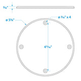 Seachoice Polypropylene Cover Plate Arctic WhiteOD: 5-5/8"