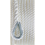 Seachoice 40711 3-Strand Twisted Nylon Anchor Line - White, 3/8" x 100'