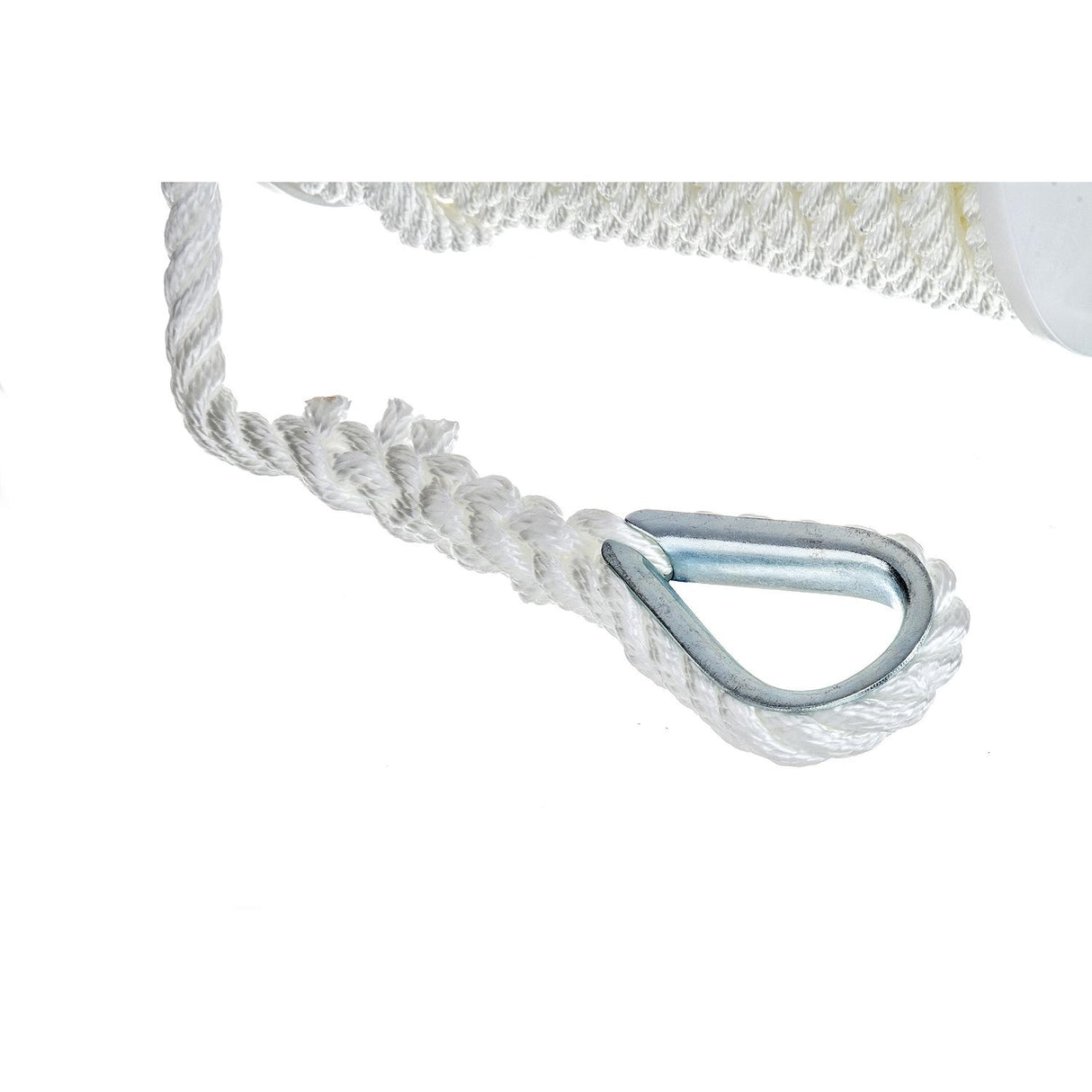 Seachoice 40721 3-Strand Twisted Nylon Anchor Line - White, 3/8" x 150