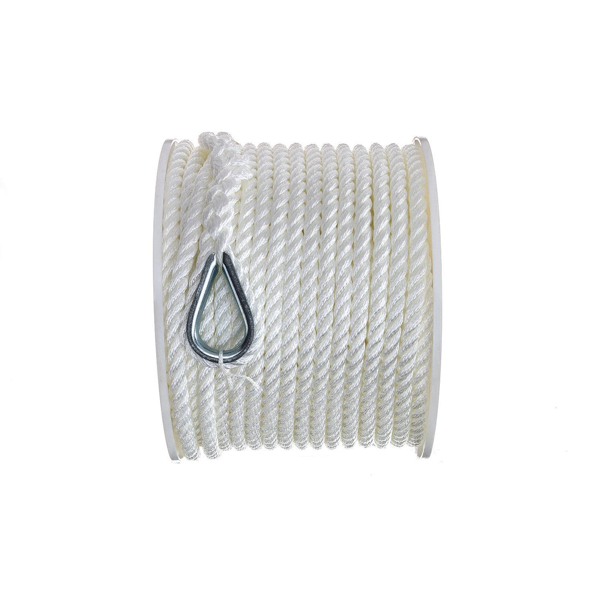 Seachoice 40721 3-Strand Twisted Nylon Anchor Line - White, 3/8" x 150