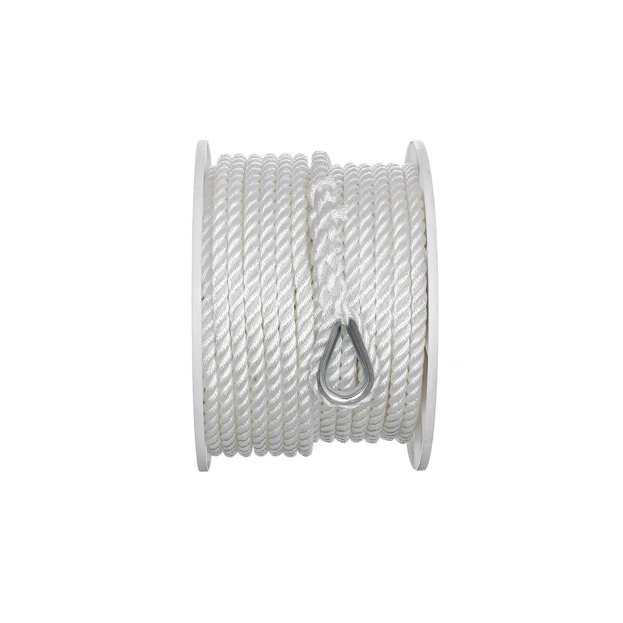 Seachoice 40741 3-Strand Twisted Nylon Anchor Line - White, 1/2" x 150'