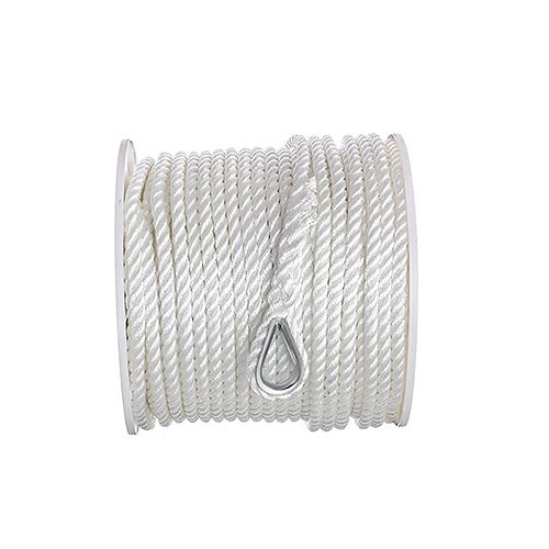 Seachoice 40781 3-Strand Twisted Nylon Anchor Line - White, 1/2" x 250'