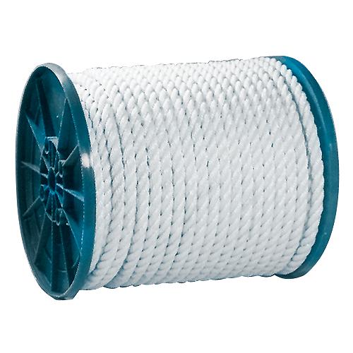 Twisted Nylon Rope, White, 1/2" x 600'