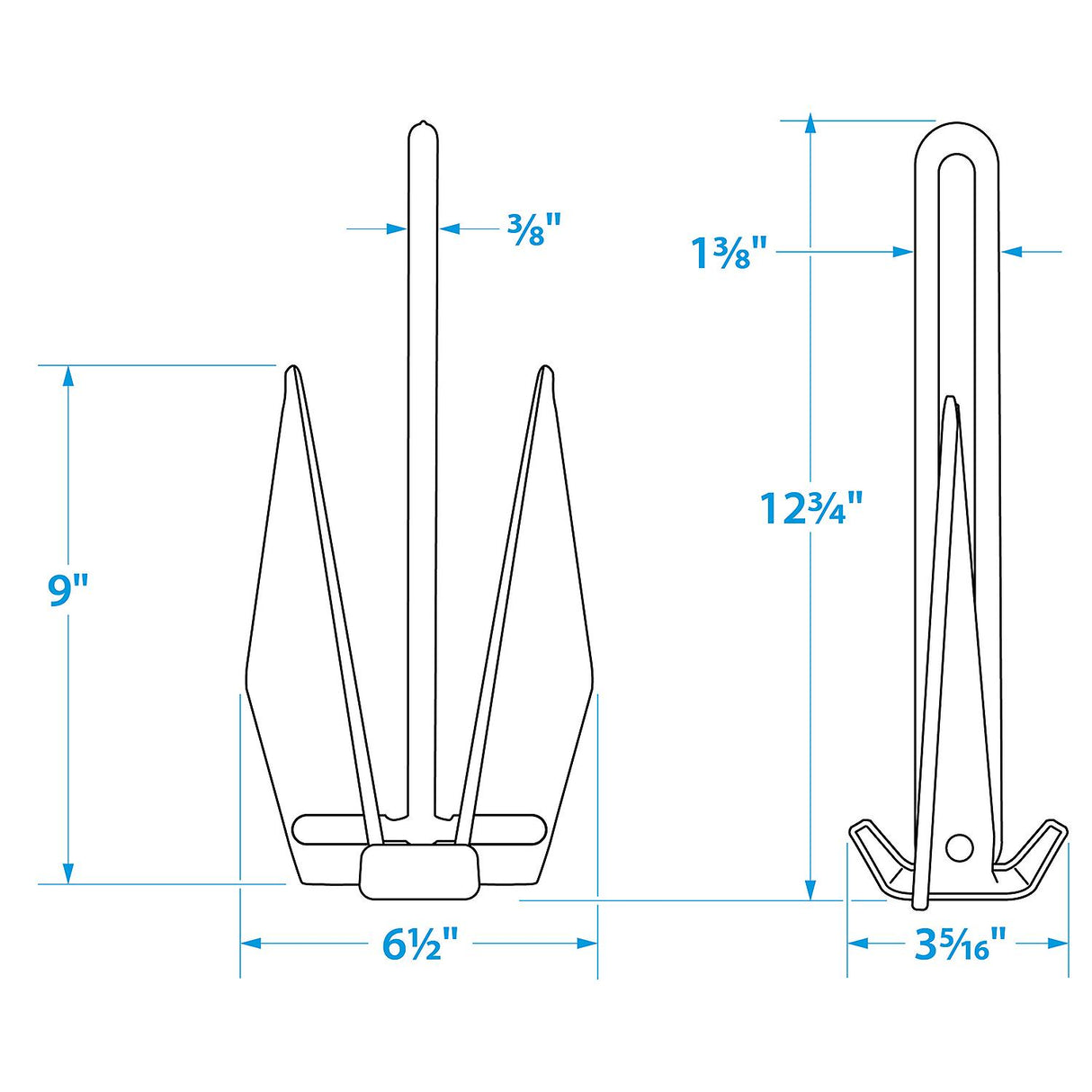 Seachoice PWC Fluke Anchor Kit