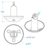 Seachoice Mushroom Anchor Black Vinyl Coated / 10 lbs.