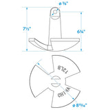 Seachoice 41500 Black Vinyl Coated River Anchor, 12 lbs.