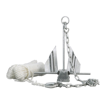 Seachoice 13 LB Utility Anchor Kit (Includes Anchor, 1/4" x 4' Anchor Lead With (2) 5/16" Shackles and 3/8" x 150' Anchor Line)