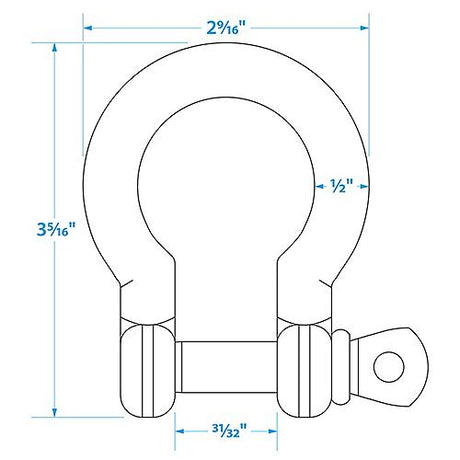 Seachoice Stainless Steel Anchor Shackle